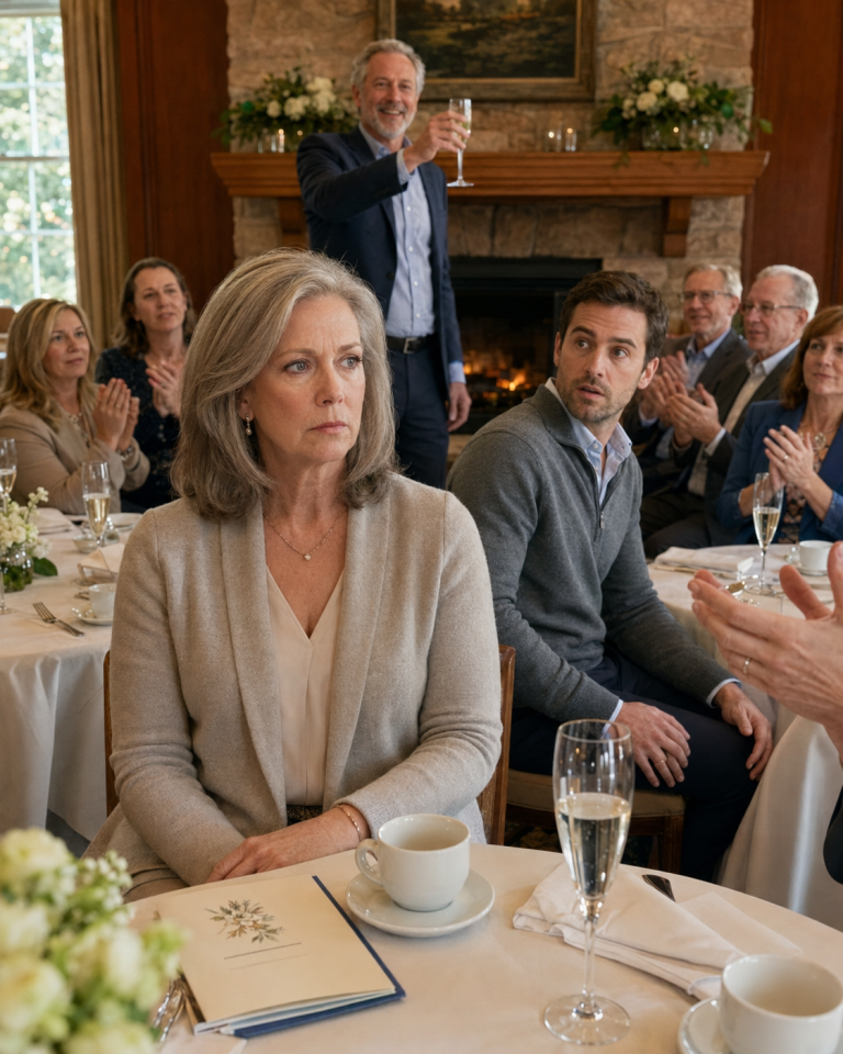 My Husband Announced We Were Investing $75,000 in His Son’s Business at His Retirement Brunch—But I Had Never Agreed
